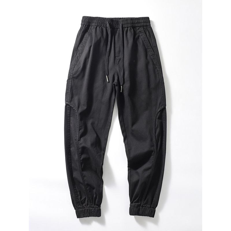 American vintage Cotton Heavy Cargo Pants Trendy Brand Men's Autumn and Winter Trousers Ankle-Tied Pants Foreign Trade Men's Casual Pants