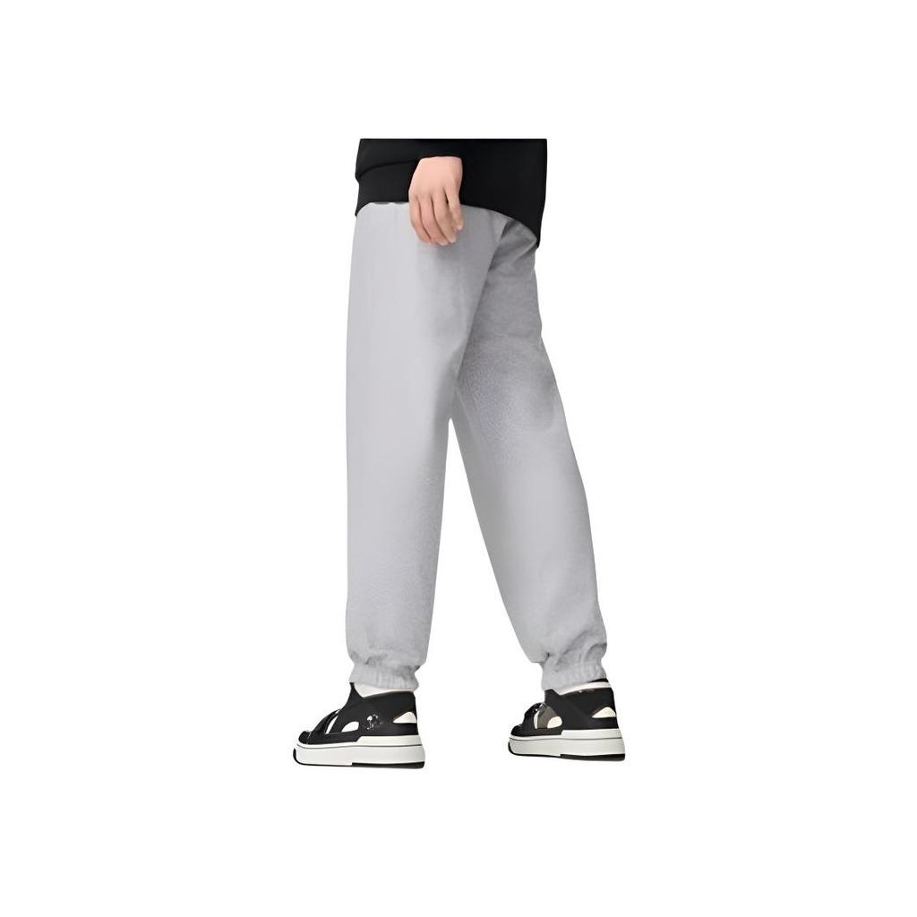 Li-Ning Badfive Series Solid Color Print Logo Drawstring Casual Pants Men Bottoms Gray AKLSF55-1