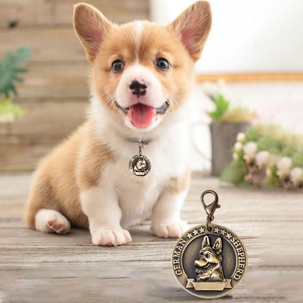 

Anti-lost Dog ID Name Tags Vintage Dog Nameplate Practical Dog Tag Outdoor