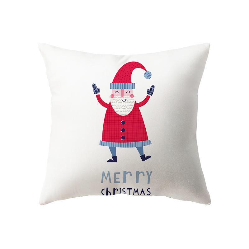 

Рождественское украшение Санта-Клаус с принтом, чехол для подушки, украшение для дома, гостиной, дивана, квадратная подушка, наволочка 40X40CM