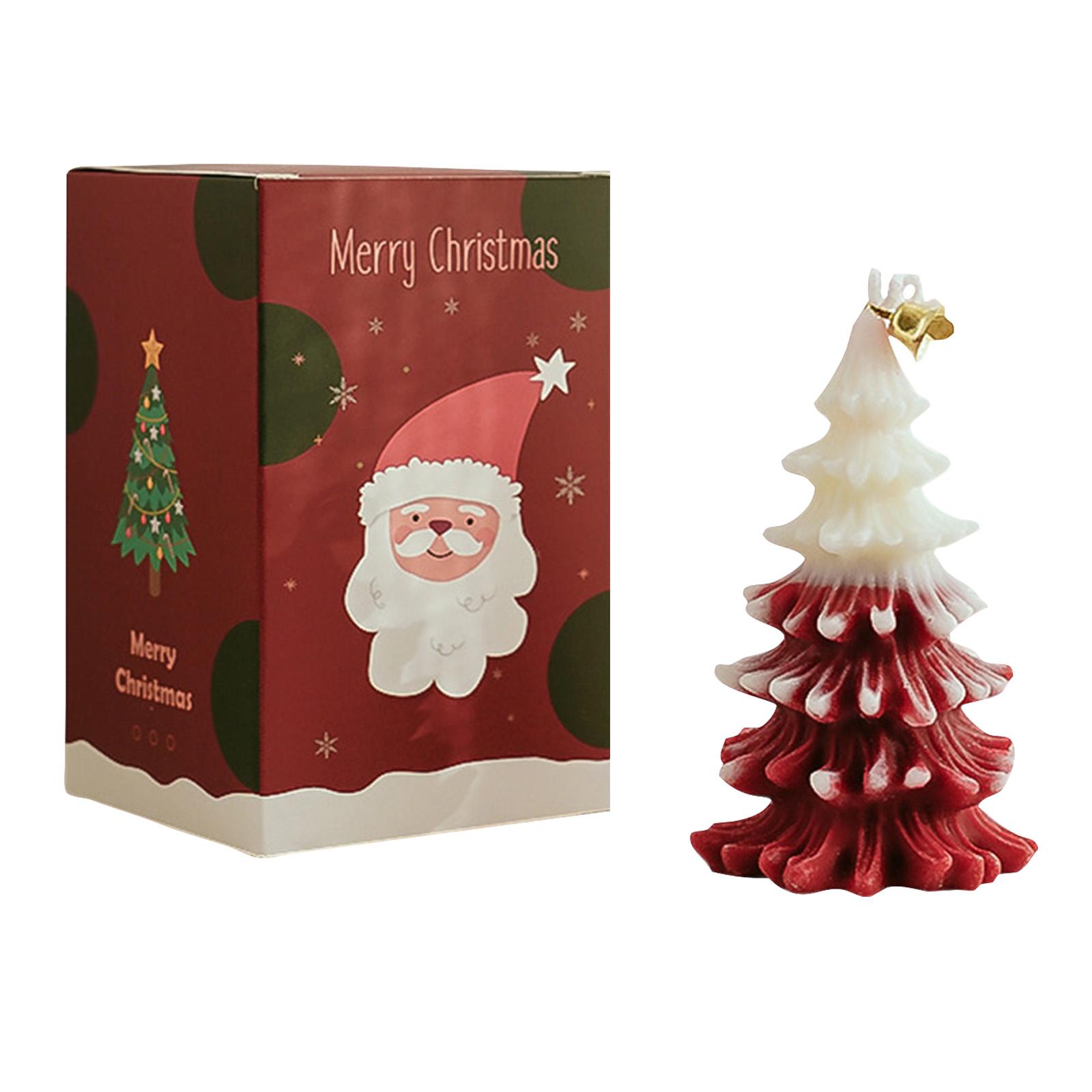 

Christmas Tree Candle Frosted Scented Candle Two-tone Gradient Scented Candle, Christmas Tree Scented Candle Home Décor Gift One Size