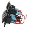 4 Gang Marine Boat Rocker Switch Panel, - 24V Waterproof RV USB Cigarette