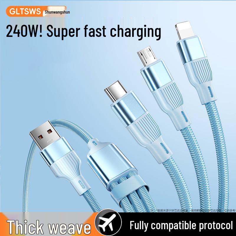 Shun Wang 3-in-1 Fast Charging Cable for Apple, Huawei, Xiaomi, Oppo