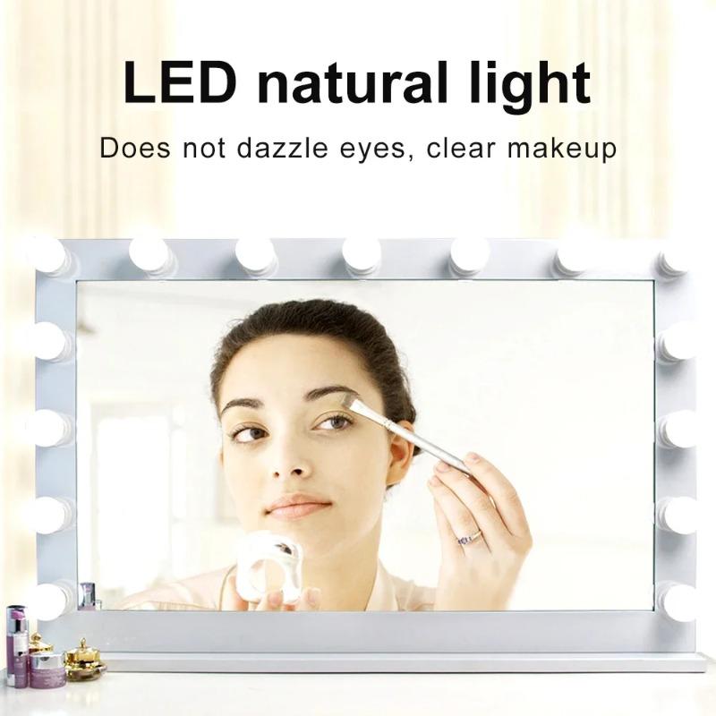 LED Vanity Lights USB Detachable Bulbs Makeup Mirror Lamp for Dressing Table Cosmetic Lighting with Dimmable Brightness