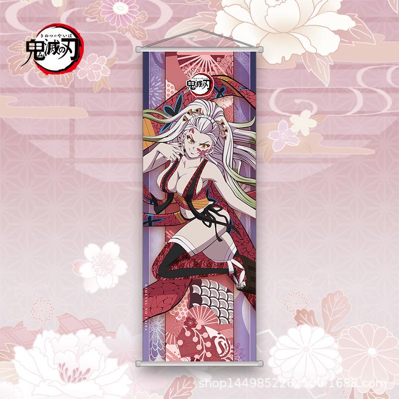 New Demon Slayer Hanging Paintings Reel Long Cartoon Kamado Nezuko Poster Wall Decoration Holiday Gifts Anime Peripherals