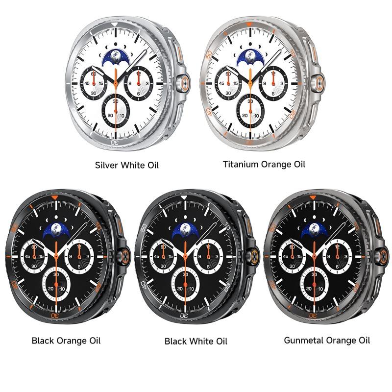 Metallfodral Tillbehör för Samsung Galaxy Watch 8 40mm/44mm Skyddande Cover för Galaxy Watch 8 Uppgradera till 8 Classic Hård Ram