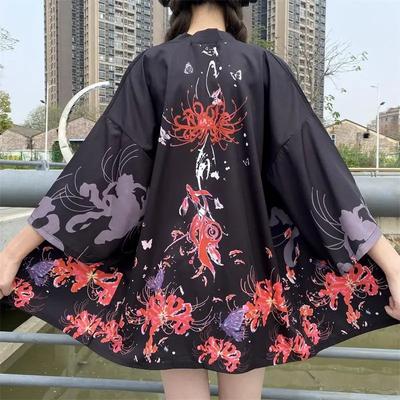 Unisex Kimono 3D Vintage z nadrukiem żurawia Modny casualowy kardigan Yukata Odzież Japoński streetwear Odzież tradycyjna