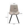 Modern Swivel Dining Chairs with Fabric Cover & Metal Legs (Set of 2) - Two Colors