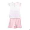 Baby Mädchen T-Shirt und Shorts Set - Cerda - Peppa Pig - French Terry - Bequem - Verspielter Stil