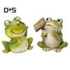 Cartoon Nebel Figurine Harz Willkommen Libelle Frosch Statue Skulptur Home Office Desktop Indoor Outdoor Garten Dekoration Ornament