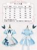 [KALAOK] Maid Outfit with Petticoat 5-Piece Set Lolita Dress Apron Maid Cafe School Festival Event Blue M
