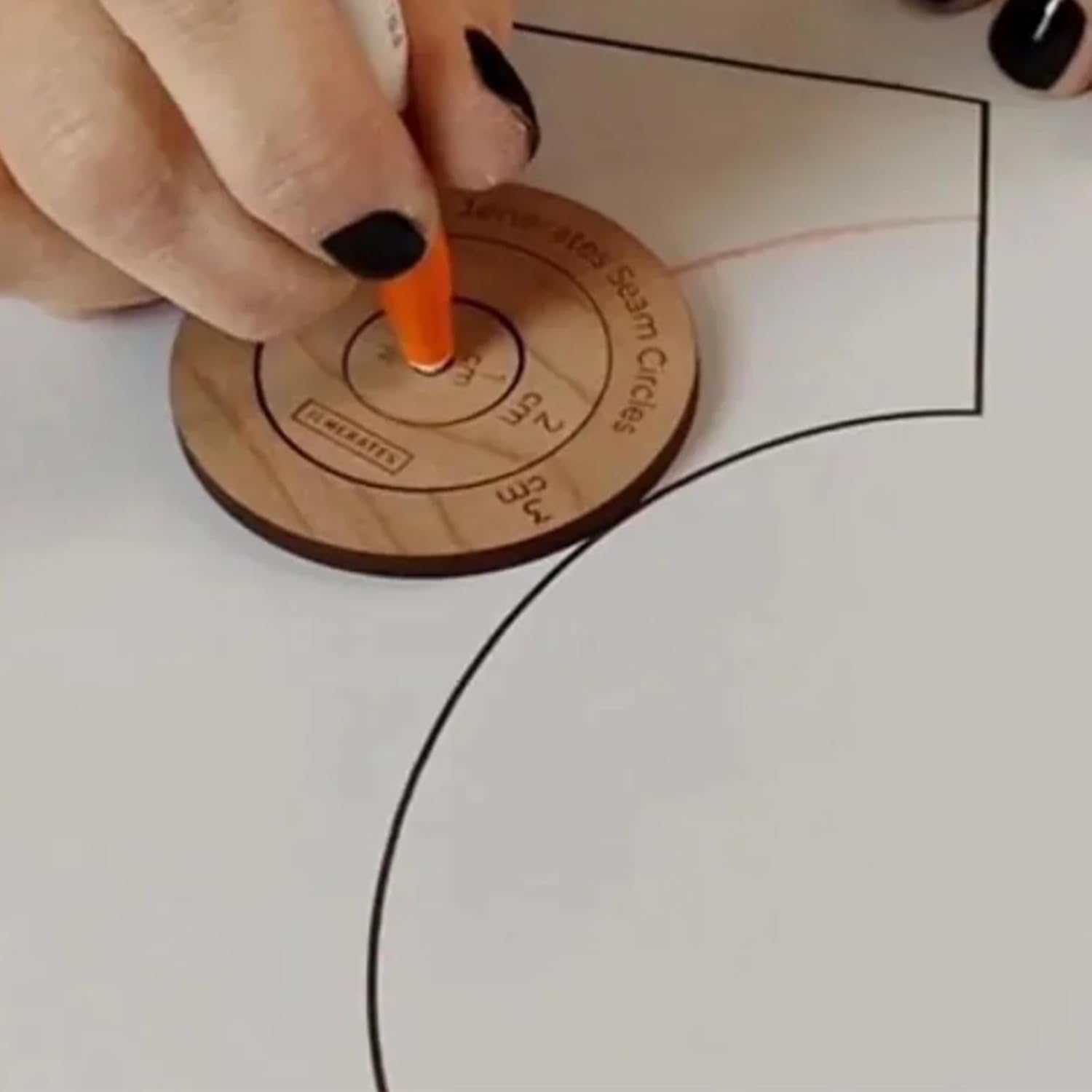 Jenerates Seam Circles,Wooden Circle Quilting Template Tracing Wheel Sewing Admission Marker Tool Quilting Rulers Precision Stitching Craft for