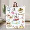 Cute Cartoon Crayon Shin-chan Blanket  Wool Funny Breathable Throw Blankets for Home Textile Decor