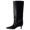 Sexy Winter New Fashion Knee-High Boots Women Pointed Toe Elegant Thin Low Heel Casual Ladies Pumps Shoes Long Botas Mujer