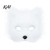 Fluffy Cat Ear Headband Plush Fox Cosplay Mask, Tail, Costumes Props, Fuzzy Cute Girl Dress Up Mask for Costume Party Anime Convention And Role