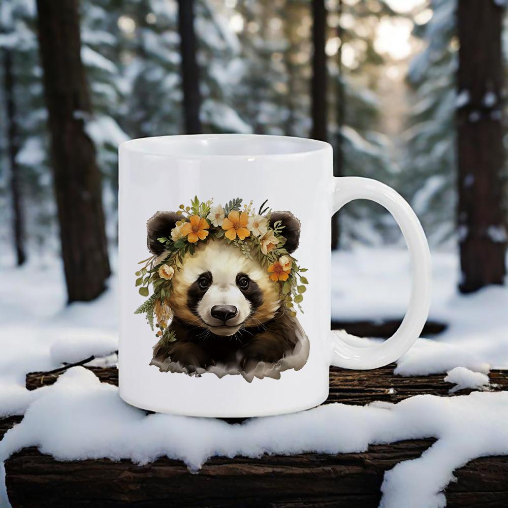 

Милая кружка для кофе с животными, дизайн льва и панды, керамическая чашка для детей и взрослых, для дома, кухни, школы, офиса, для ежедневного использования, необычная посуда для напитков 330ml