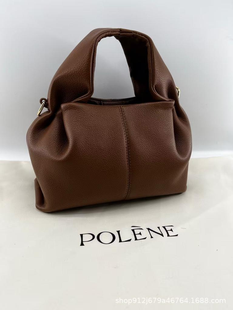 Women's New Niche Bag Polene Cloud Genuine Leather High-quality Casual Handbag Fashionable Light Luxury Crossbody