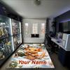 1PC Custom Name Winter Axolotl Fantasy Theme Floor Mat Ideal for Living Room, Game Rooms, Office, Bedroom,Floor Mat Playful Design