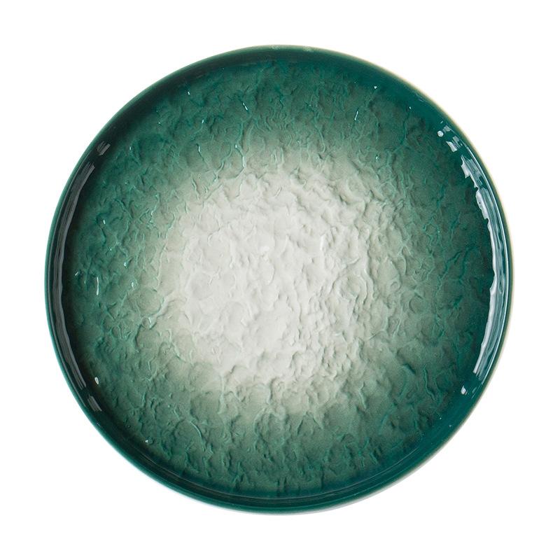 Nordic Stone Pattern Ceramic Steak Plate Vegetable Plate Hotel Restaurant Household Plate Tableware Western Plate Holiday Gift Box