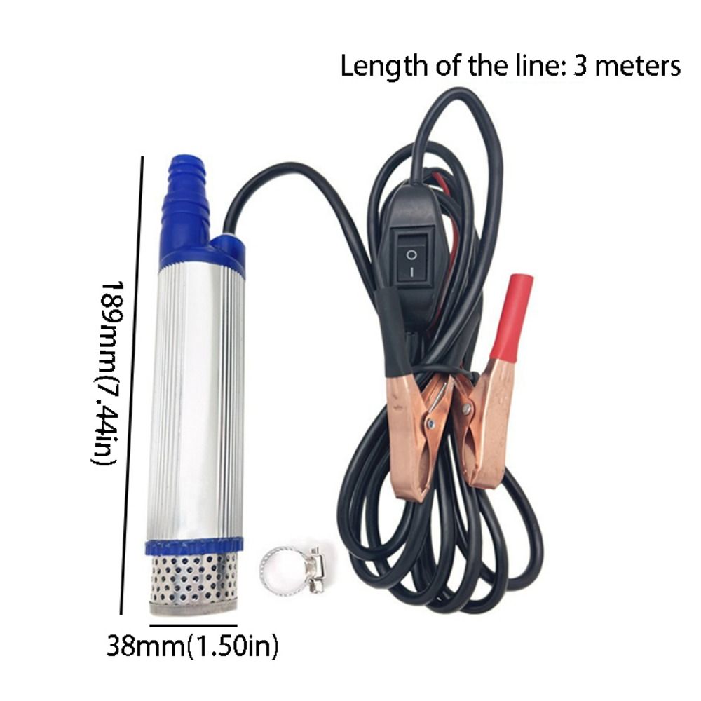 12V 24V Portable Mini Pump 38mm Transfer Pump Diesel Oil Pump  Outdoor Activities