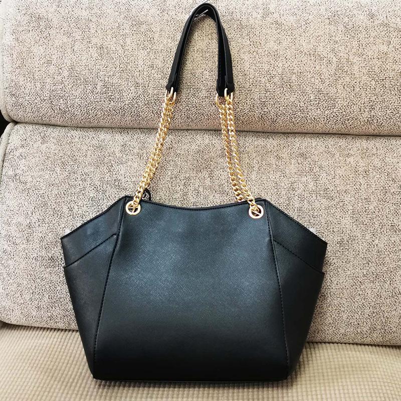 European & American Fashion Women's Large PU Leather Chain Shoulder Handbag