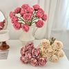 7 Bündel künstliche Rosen, Retro-Rosen mit Stielen für Tischvase, Braut-, Hochzeits- und Heimdekoration