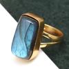 Labradorit Edelstein Handgefertigter Silberschmuck "8.5"