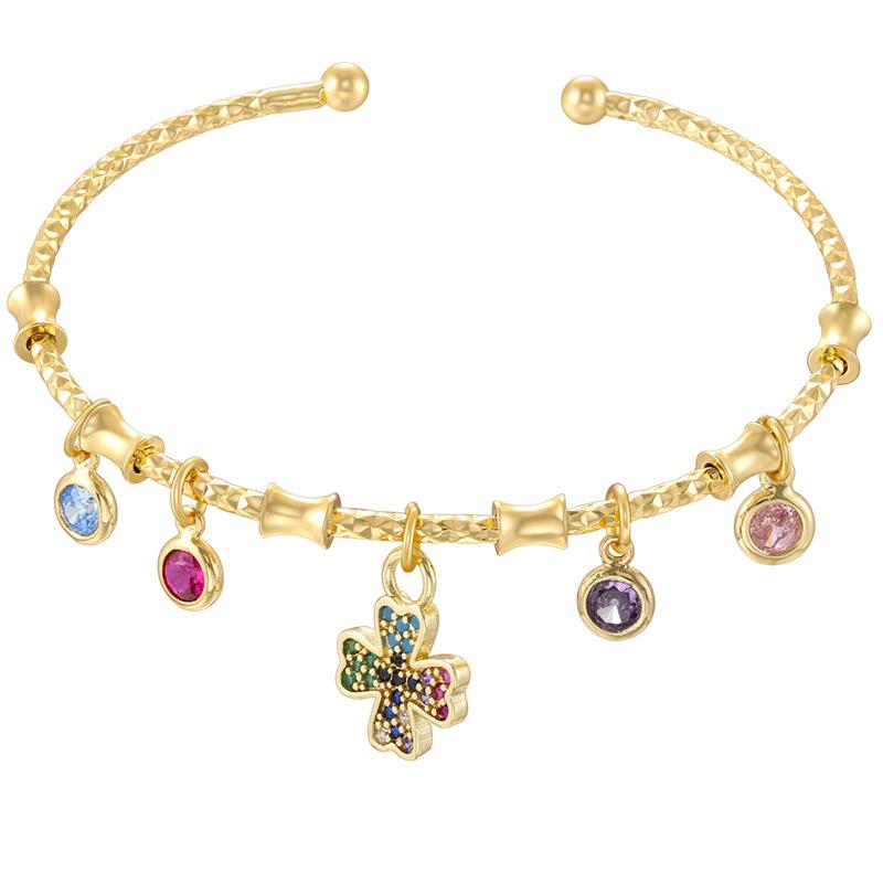 Käfer Oktagramm Regenbogen Spleißarmband Personalisiertes Geometrisches Wassertropfen Vierblättriges Kleeblatt Armband Vl648