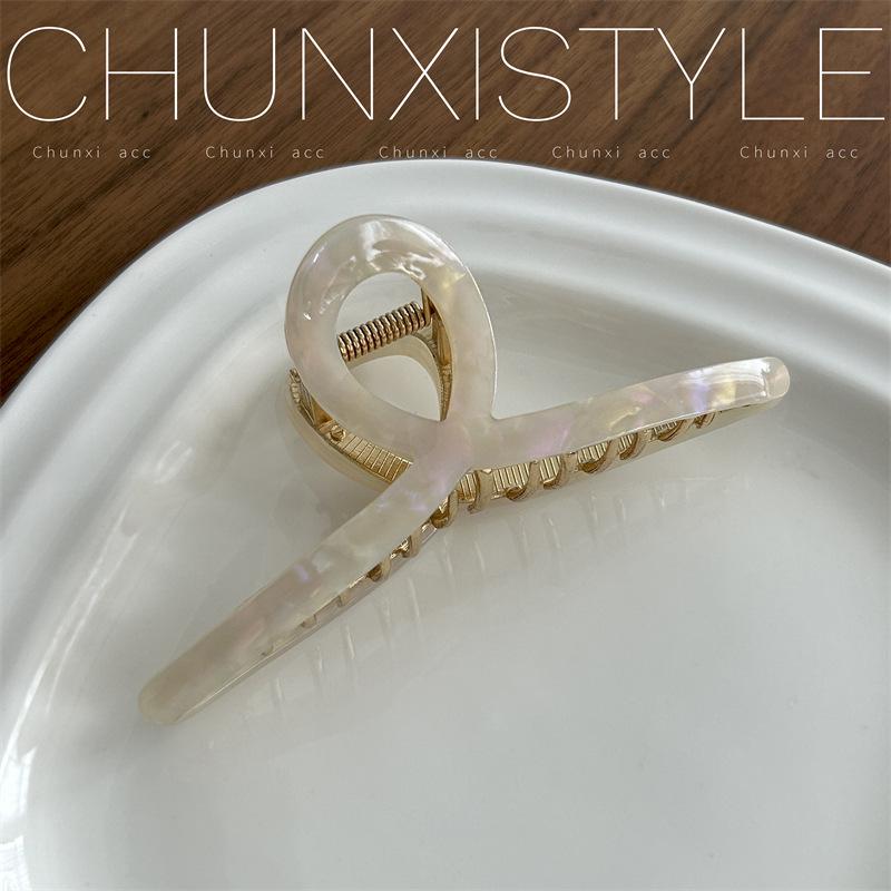 Pince Requin Femme Été 2023: Barrette à cheveux en acétate de haute qualité pour des styles élégants