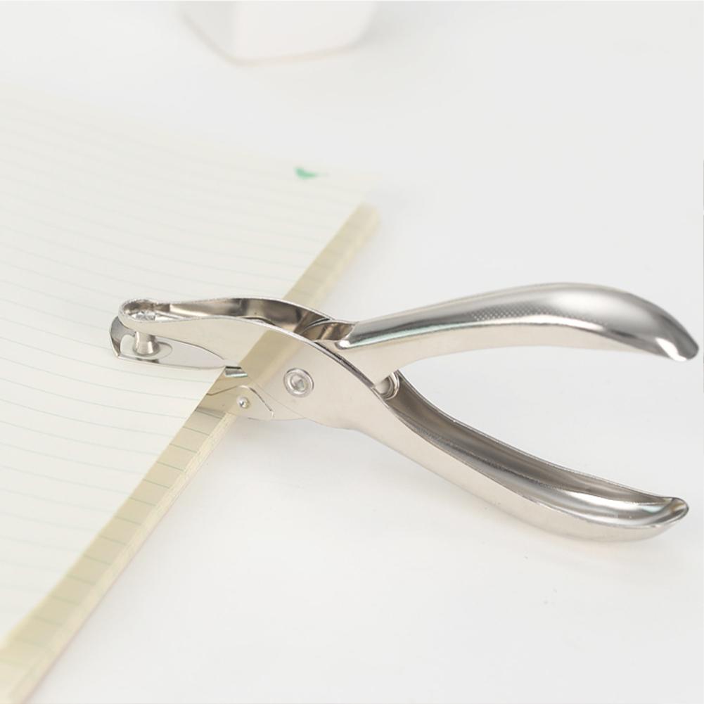 Single Hole Puncher, 1/4" And 1/8" Circle Paper Punches With Curved Handle For Home Office, Metal Handheld Hole Paper Puncher For Tag & Ticket, DIY Cr