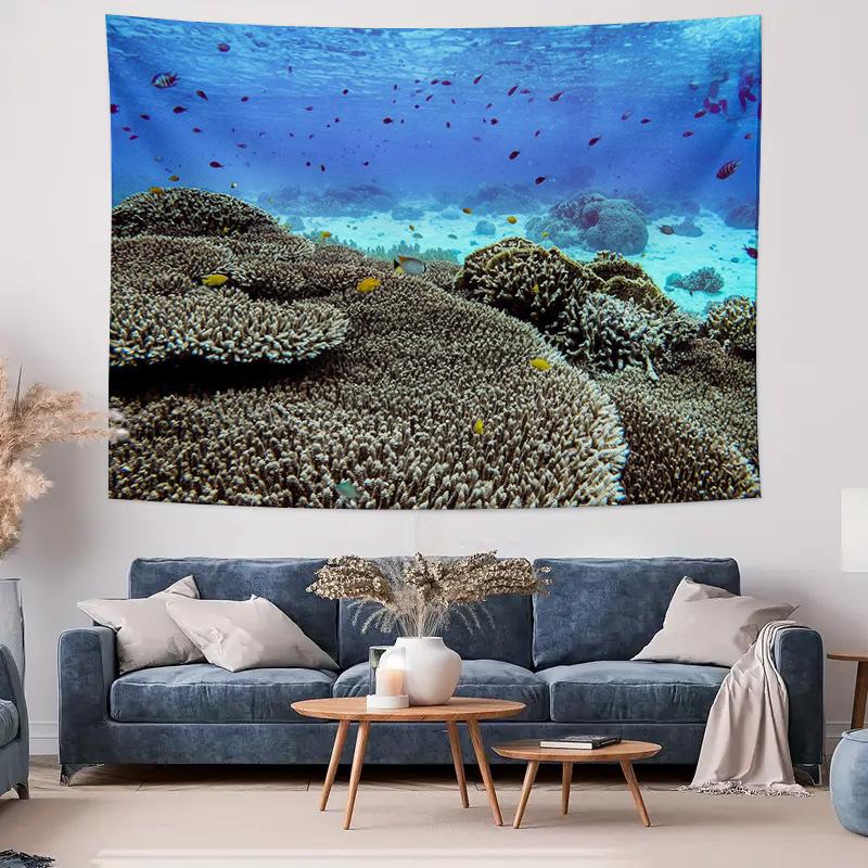 Dreamy Underwater Coral Decor  Artistic Wall Hanging Tapestry to Enhance Your Living Space 74x94cm(29x37in)