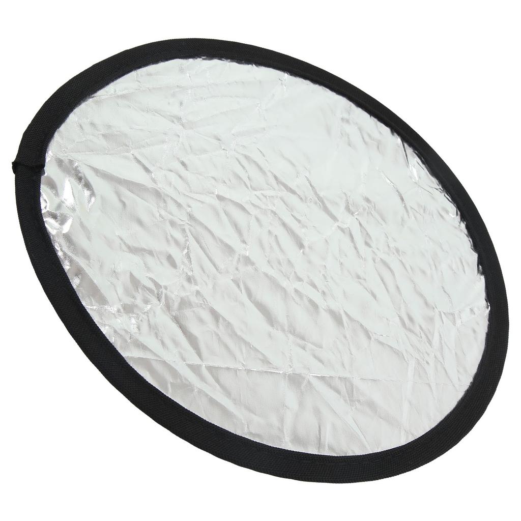 Silver White 2 In1 Reflector Portable Round Photography Light Reflector for Live Lighting