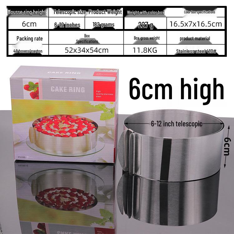 Stainless Steel Mousse & Cookie Cutter Set - Round Cake, Chocolate, DIY Baking Tool