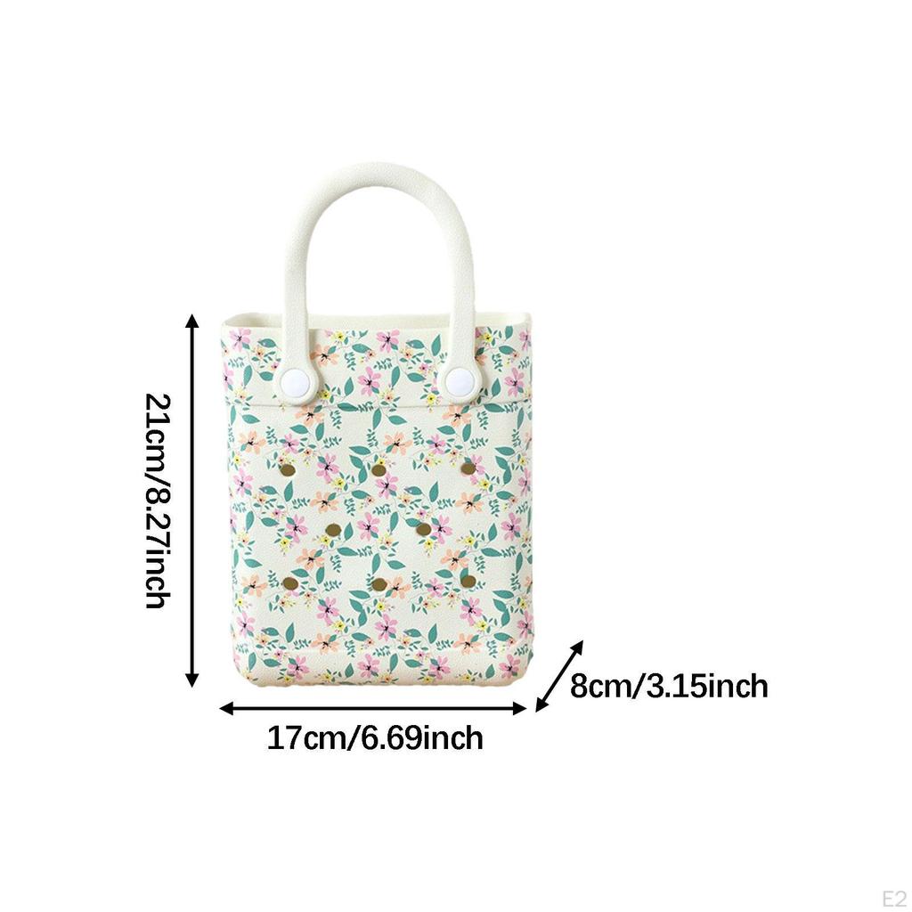 Womens Beach Hole Bag Basket Travel Tote for Boat Shopping