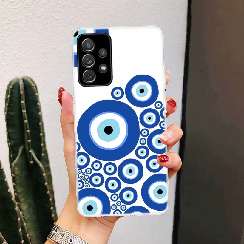 

Lucky Blue Evil Eye For Samsung Galaxy A15 A14 A13 A12 A55 A54 A53 A52 Phone Case A32 A35 A34 A33 A25 A24 A23 A22 A04S A03S A02S Samsung A55