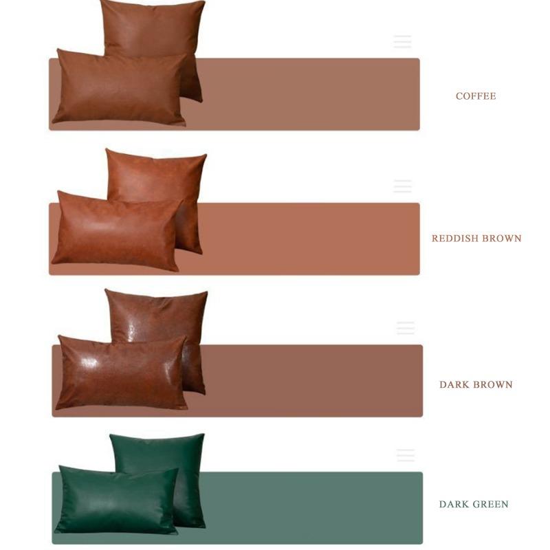 Premium Faux Distressed Leather Cushion Cover Handmade Pillow Case Sofa Bed