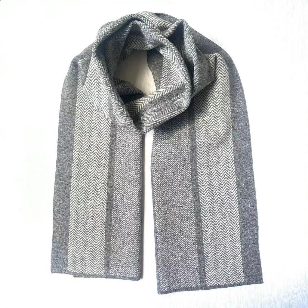 Herren Kaschmir Plaid Jacquard Schal: Warm, vielseitig und luxuriös im koreanischen Stil für Herbst und Winter