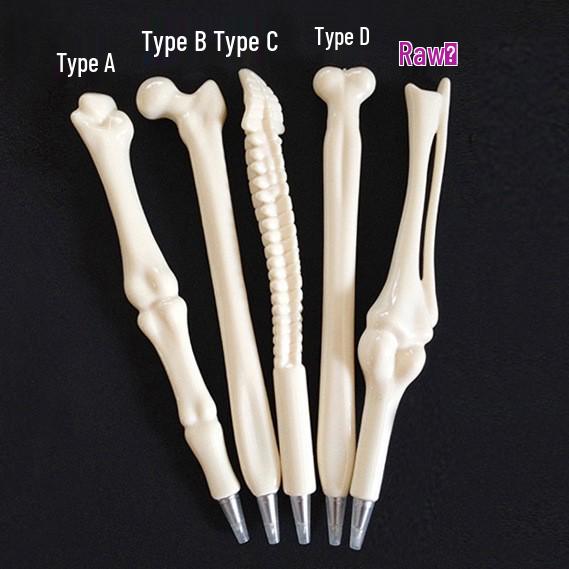 Korean Style Novelty Bone-Shaped Ballpoint Pen for Students Black Ink Refill