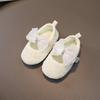 White Color Princess Shoes Non-Slip Sole Rubber Sole Shoes New Toddler Shoes  for 0-15 Month