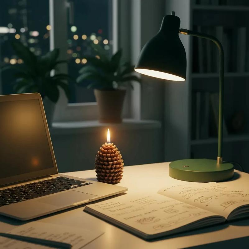 2/4PCS Christmas 3D Pinecone Candles Christmas Atmosphere Photography Arrangement Props Creative Home Decoration Ornaments