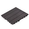 Interlocking Deck Tiles 10 Pack 12"x12" Waterproof for Porch Dark Brown