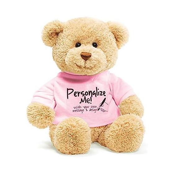 GUND T-shirt Bear Personalized Me Bear Pink [Message Bear]