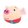 Pet Bouncing Ball USB Rechargeable Interactive Washable Cartoon Pig Plush Sound Electronic Dog Toy for Puppy