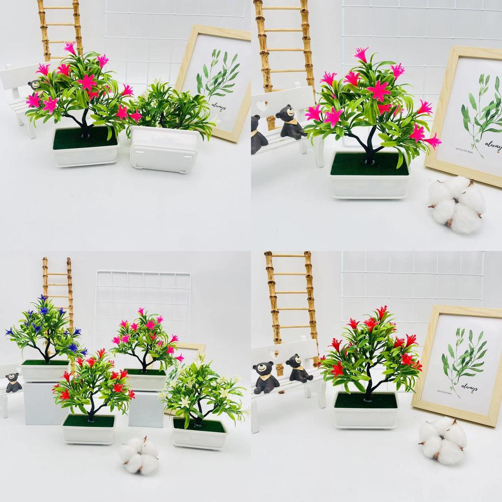 Plastic Cymbidium Tree Artificial Potted Plant For Event Decoration Photography Prop And Gifts