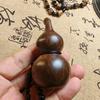 Natural Agarwood Mini Gourd Pendant Hand Carved Vintage Wooden Jewelry for Women Men Spiritual Gift Figurines Accessories