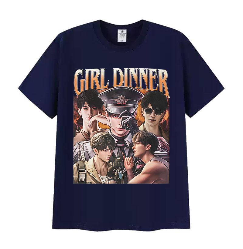 Cute Girl Dinner Caleb Graphic T Shirt Love and Deepspace Novelty Short Sleeve TShirts Unisex Summer High Quality Cotton T-Shirt
