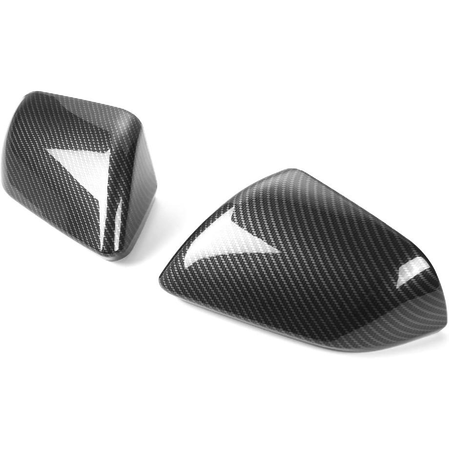 CheroCar Side Door RearView Mirrors Cover Rear View Mirror Caps Trim for Ford Mustang 2015 2016 2017 2018 2019 2020 2021 2022 2023 2024 2025,Carbon