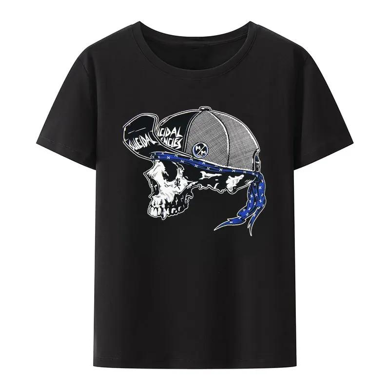 Maglietta da Uomo Metal Mulisha Teschio Esercito 100 Guaran Harajuku T-shirt Abbigliamento Uomo Moda Donna Camicetta 2023 Manga Y2k Grafica