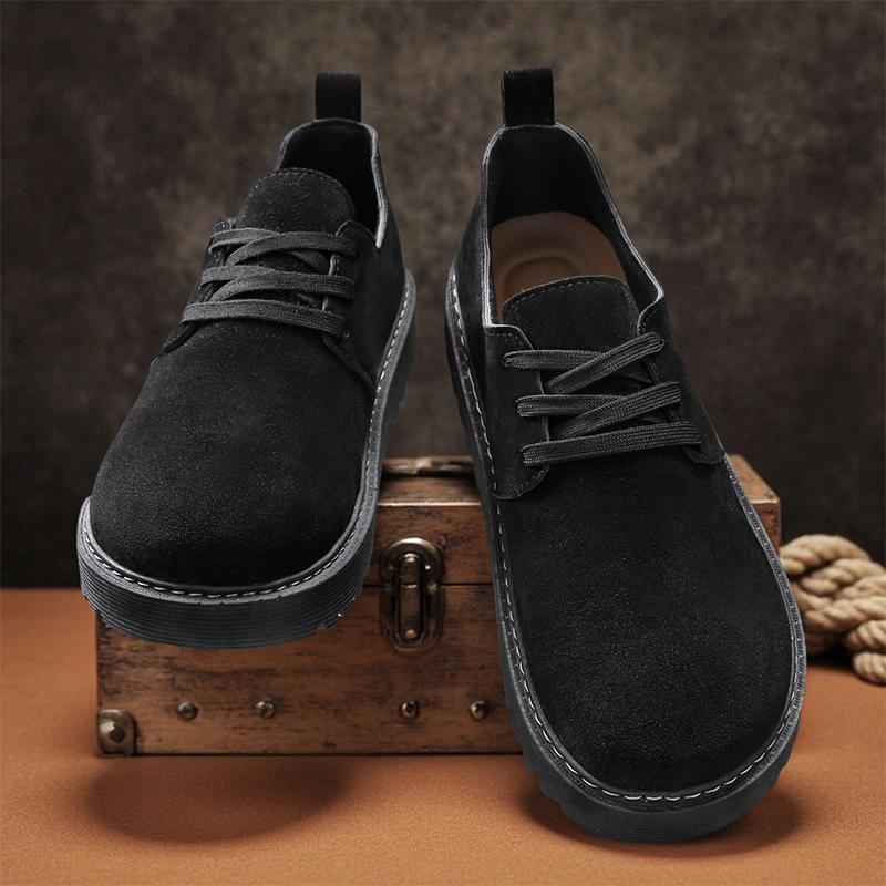 Nowość! 2025 Popularne Męskie Beżowe Zamszowe Mokasyny Wygodne Na Grubej Podeszwie Antypoślizgowe Buty Codzienne Buty do Chodzenia na Zewnątrz