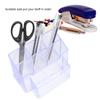 Popular Office Supply Transparent MultiFunction Pen Holder with Card Box In Transparent White